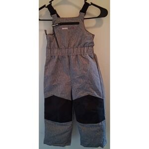 Swiss Tech Bib overall Snowsuit‎ Toddler 3T Gray Black Reinforced Knees